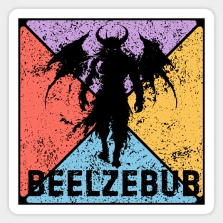 Beelzebub Demon Retro Art – Occult Grunge Aesthetic Sticker